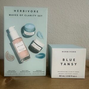 NIB Herbivore Bundle - Waves of Clarity Set + Blue Tansy Mask (full size)